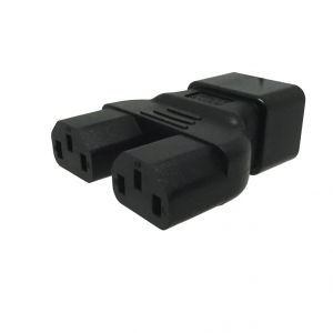 C20 Plug to 2x C13 Connector Molded Adapter